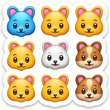 Paws with elements of others emoji1-2 sticker