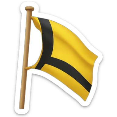emoji yellow flag sticker
