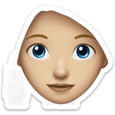young blonde girl with blue eyes sticker