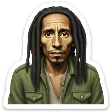 Sad Bob Marley sticker