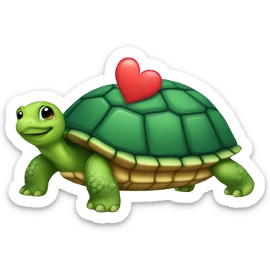 Turtle in love sticker