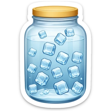 SLIM ICE JAR WITHOUT LID ON WITH LOTS OF ICE sticker