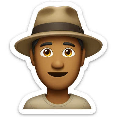 man in a papakha hat sticker