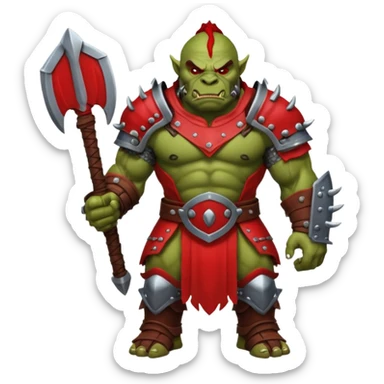 Orc guerrier rouge sticker