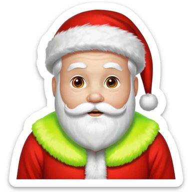 santa at a rave sticker