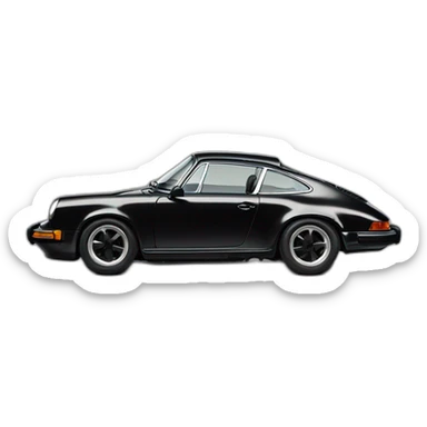 Porsche-911-carrera-vintage-black sticker