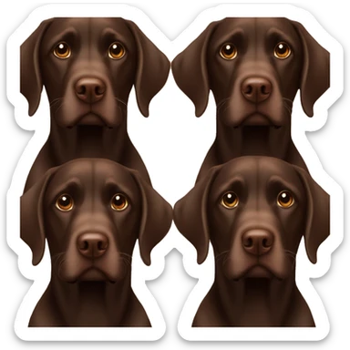 2 chocolate labradors sticker