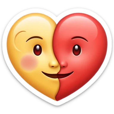 Heart and moon emoji sticker