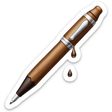 reed pen with ink drop sticker