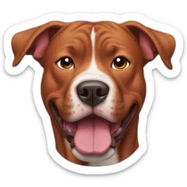 Clifford the big red pit bull sticker