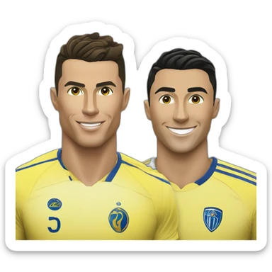cristiano ronaldo with al nassr sticker