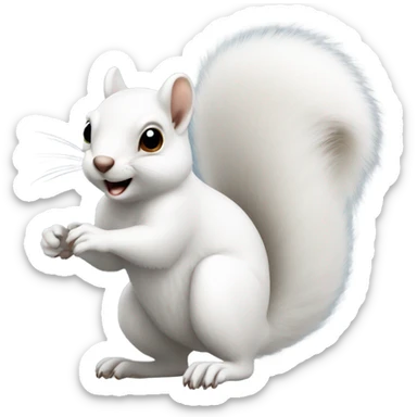 white squirrel  sticker