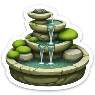 Zen Japanese fountain  sticker