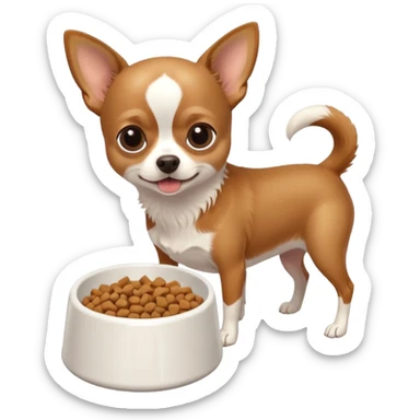 Chihuahua dog food room isometric sticker