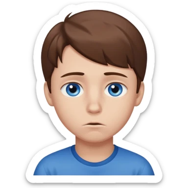 Ashamed emoji boy sticker