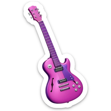 Dark pink/purple guitar with a cute little bow on it sticker