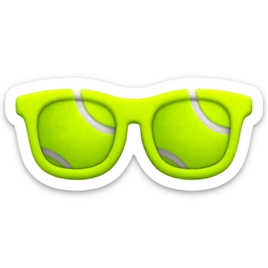 Using this image make glasses tennis balls sticker