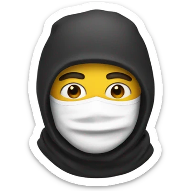 Man with a ski mask sticker