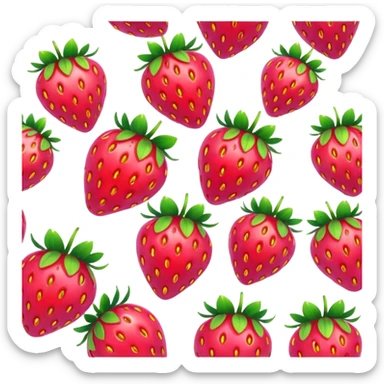 rainbow strawberries sticker