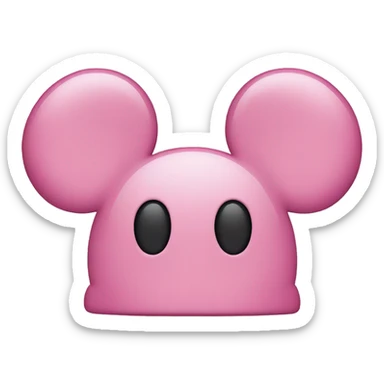 Pink mickey mouse ears sticker
