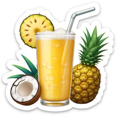 energy drink coconut and pinaple sticker