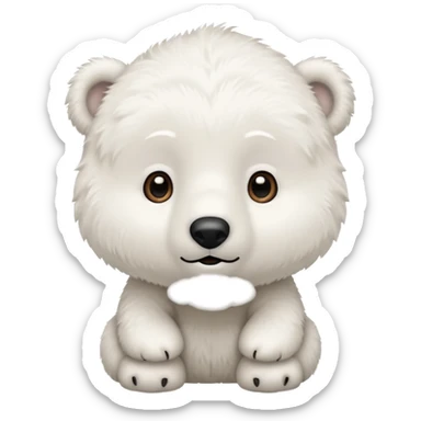 a baby polar bear



















 sticker