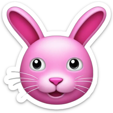 Evil pixel pink rabbit sticker