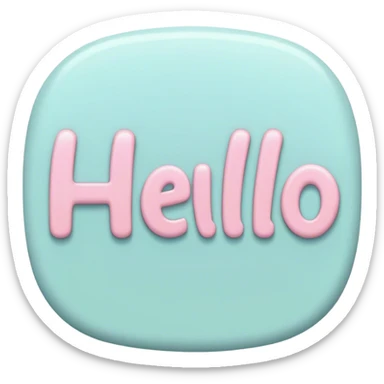 pastel sign say "hello" sticker