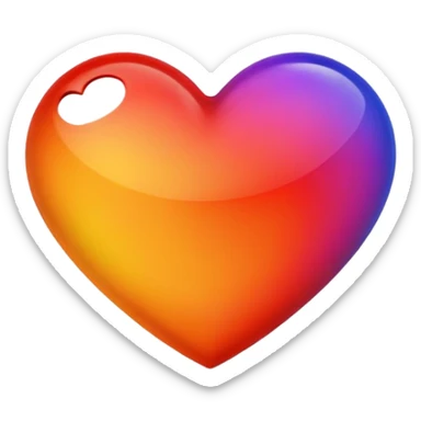 heart with straight ally pride flag colors sticker