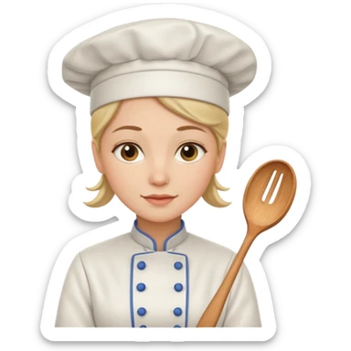 1890s female chef sticker