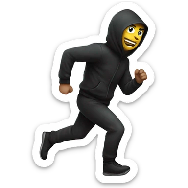 thief running sticker