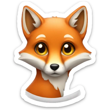 Fox with an aureole  sticker