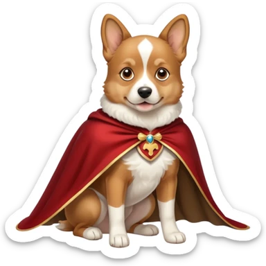 Dog with elegant cape sticker