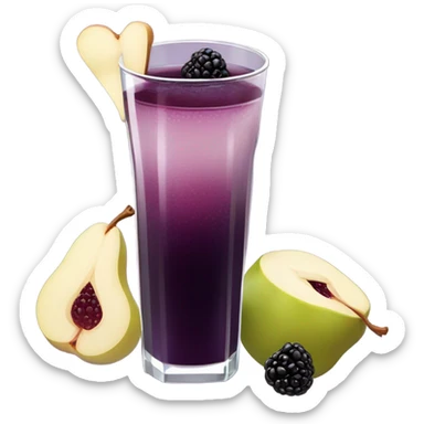 Blackberry cinnamon pear juice sticker