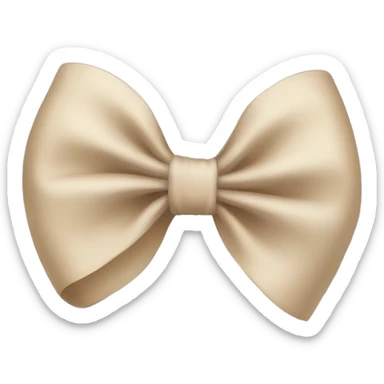 Beige bow sticker