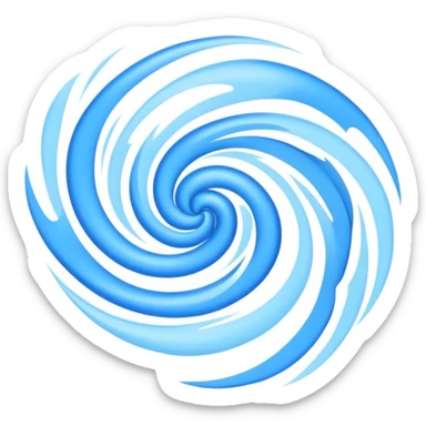 Blue swirling wind, gentle breeze with blue air currents sticker