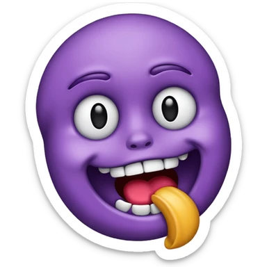 Dead emoji choking itself sticker