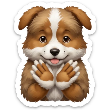 dog in hands remaining 6 and 7 in poor hands one number each sticker