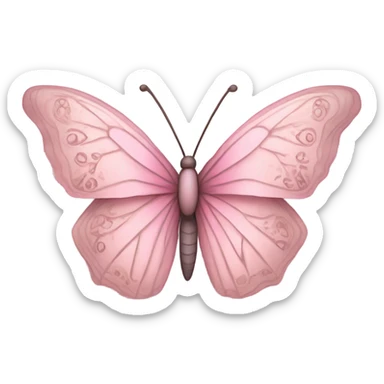Aesthetic pink butterfly  sticker