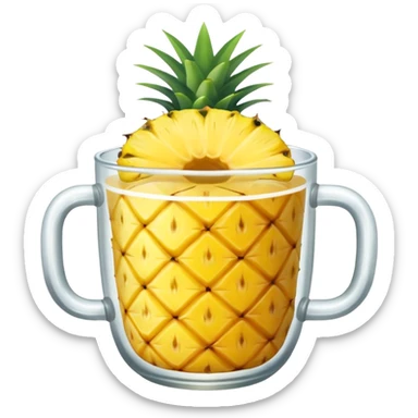 Pineapple in a cup sticker
