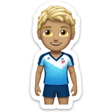 summer olympics waterpolo blonde boy sticker