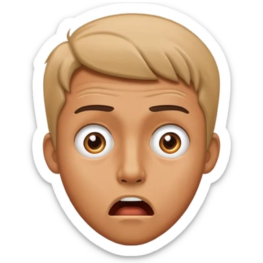 A man shocked  sticker