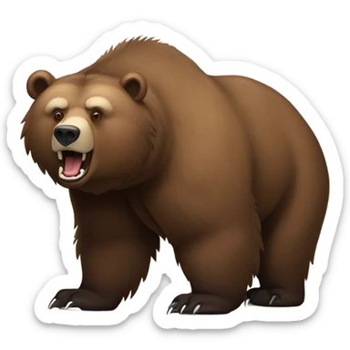 Grizzly bear sticker
