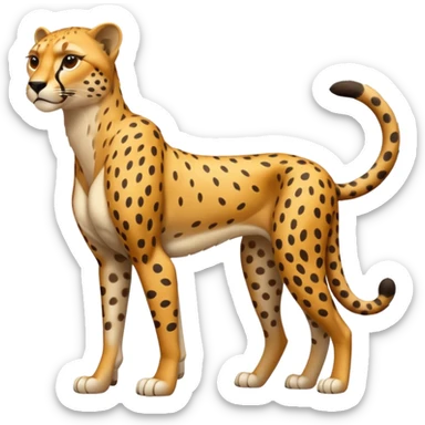 High resolution of a full body cheetah sticker