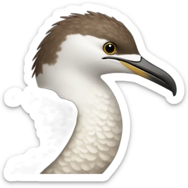 brown and white flecked sea bird sticker