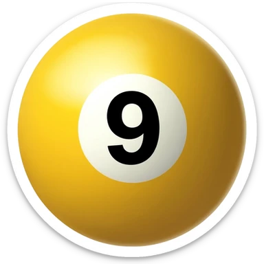 Billiard 9-Ball Yellow sticker