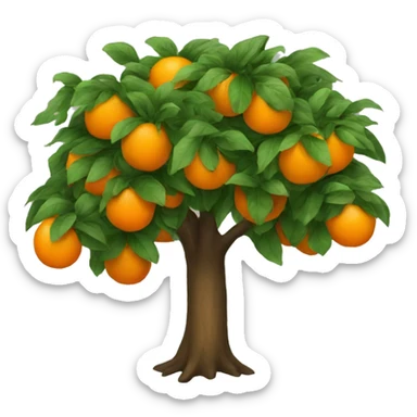 Orange tree sticker