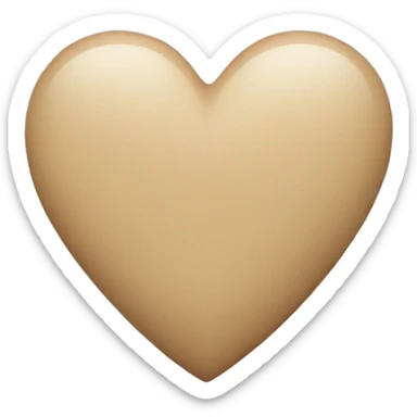 beige heart sticker