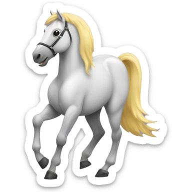 A horse dancing to a disco sticker