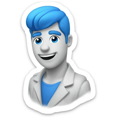 Done blue colour curve sticker